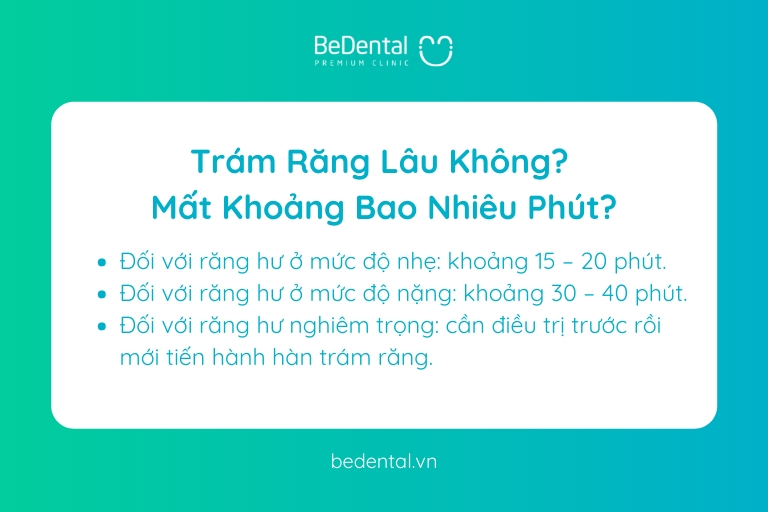 Thời gian hàn trám răng mất khoảng bao lâu?