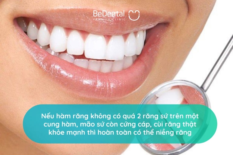Cần thông qua kiểm tra sức khỏe răng để biết được bọc răng sứ có niềng được không