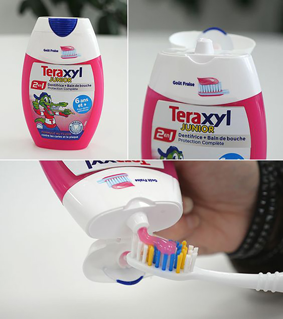 Kem chải răng Teraxyl có mùi thơm hấp dẫn trẻ