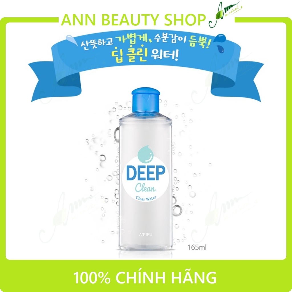 Nuoc tay trang cho da dau mun Apieu Deep Clean Clear Water