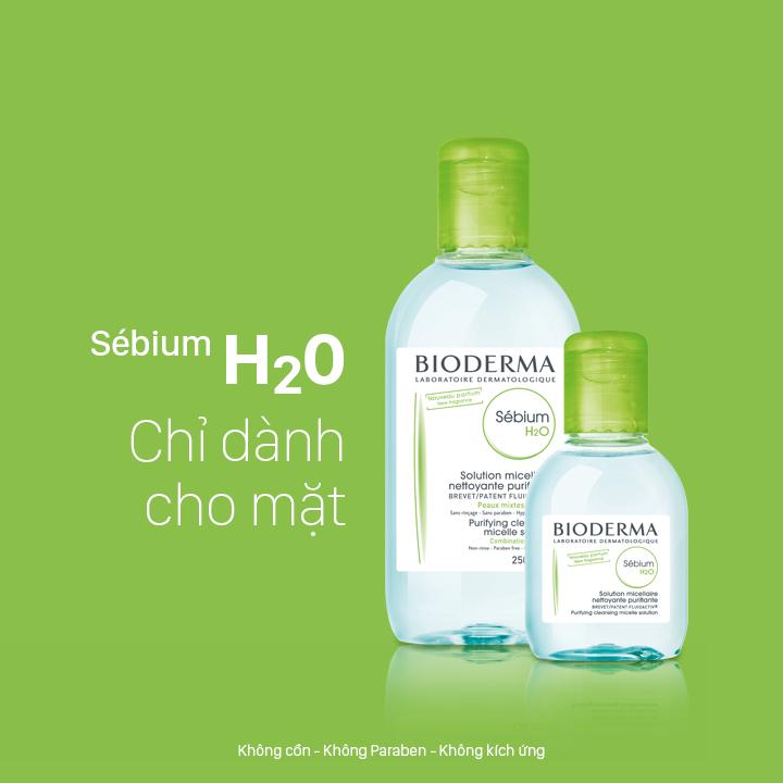 Nước tẩy trang cho da dầu mụn Bioderma Sebium H20 Micelle Solution