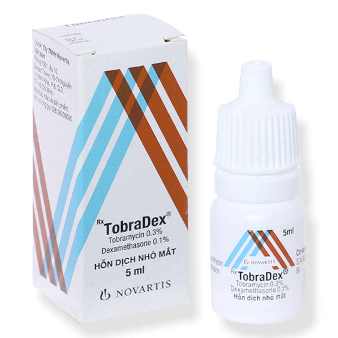 Thuốc nhỏ mắt Tobradex chuyên dùng cho bệnh nhân bị nhiễm khuẩn nông ở mắt