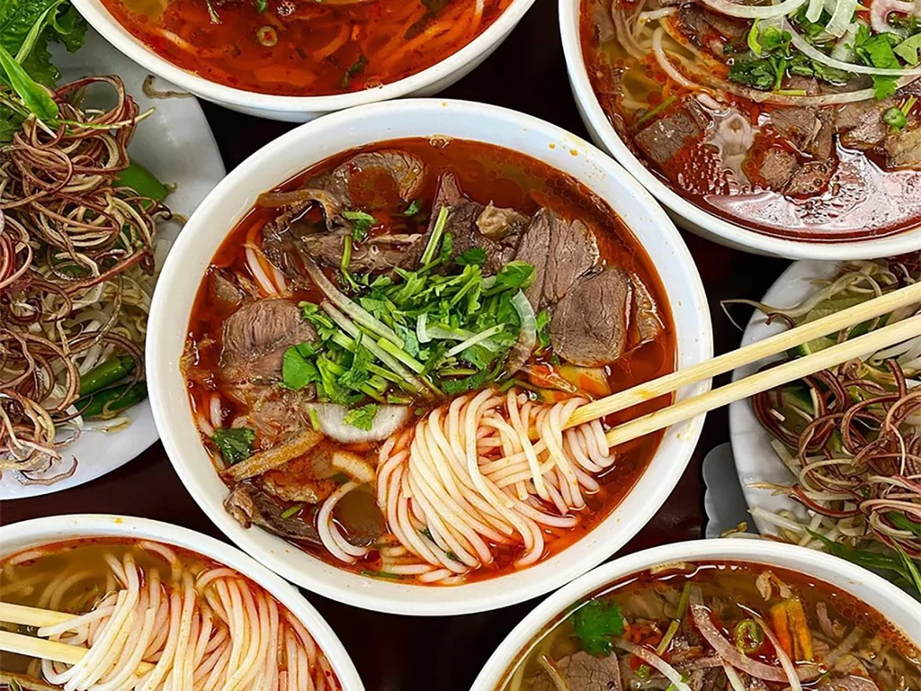 Top 20 must-try dishes in Ho Chi Minh City: Bun bo Hue - Hue style spicy beef noodle soup