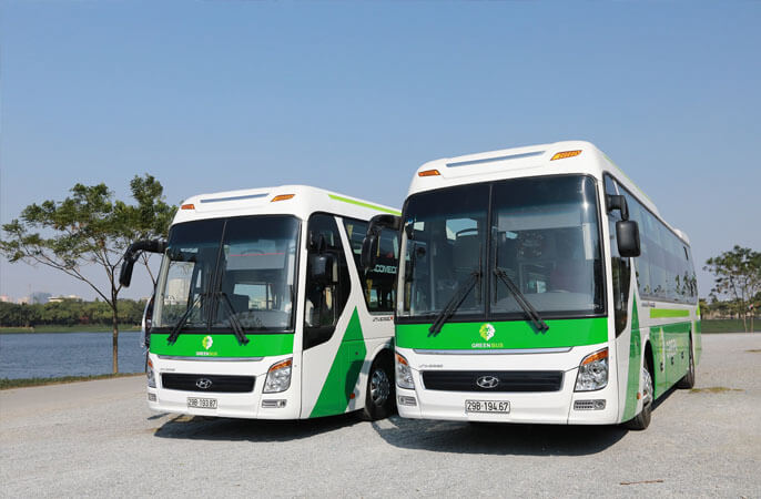 Hanoi green bus