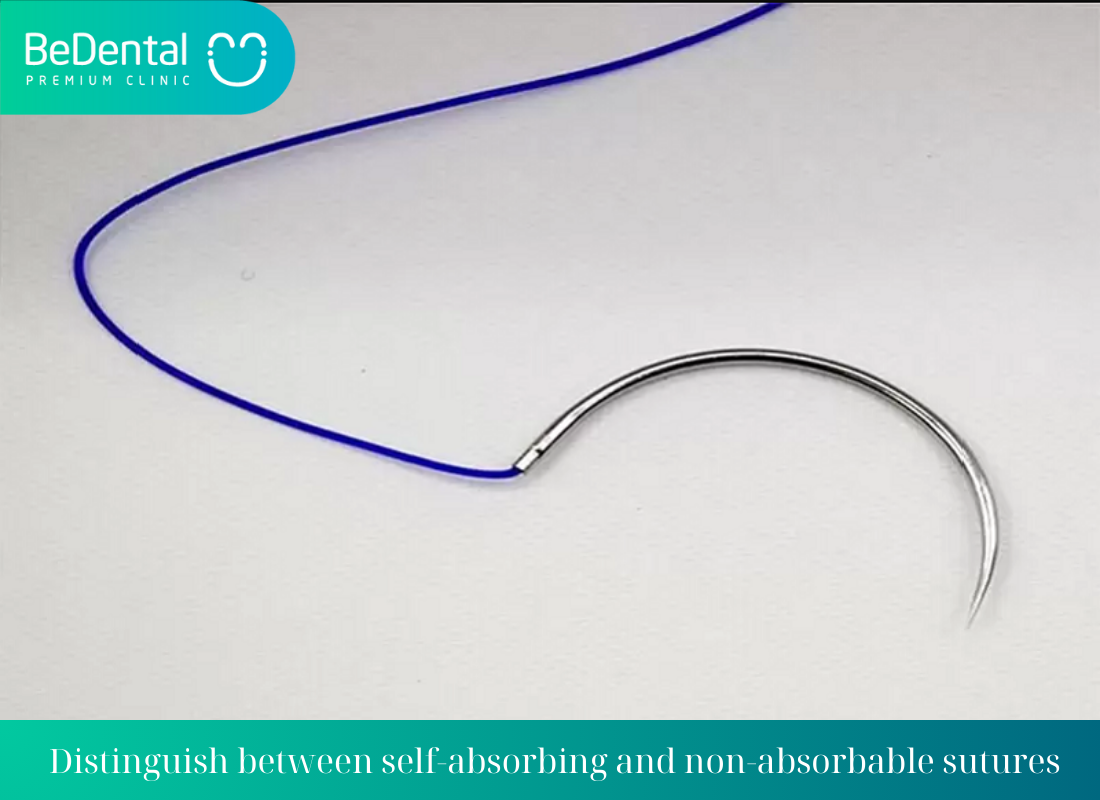 Distinguish between self absorbing and non absorbable sutures