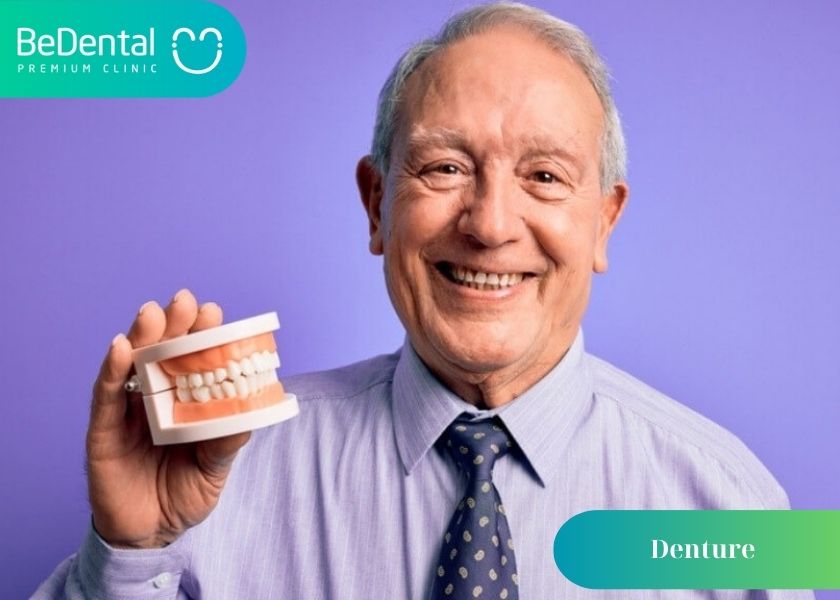 What are dentures? Causes of dentures fall out. Tips for taking care of dentures to avoid falling out