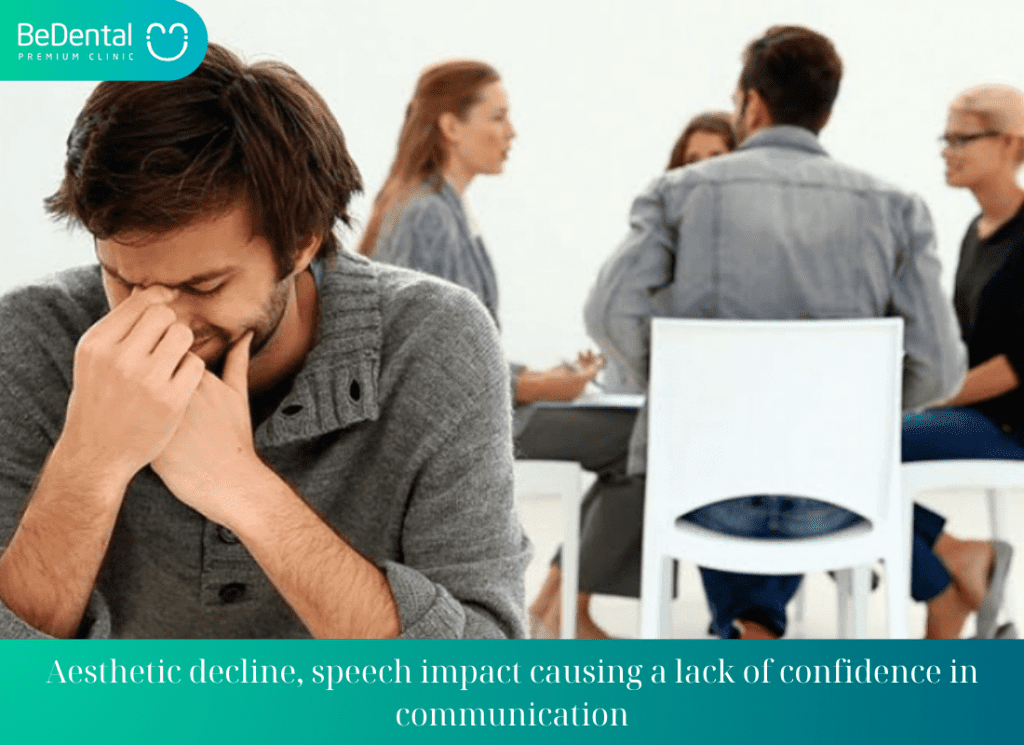 Aesthetic decline speech impact causing a lack of confidence in communication