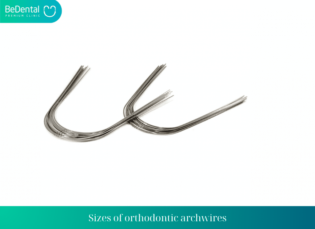 Sizes of orthodontic archwires