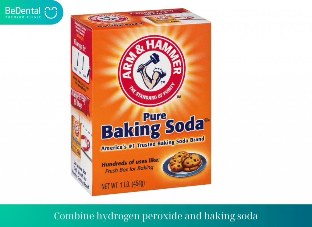 Combine hydrogen peroxide and baking soda