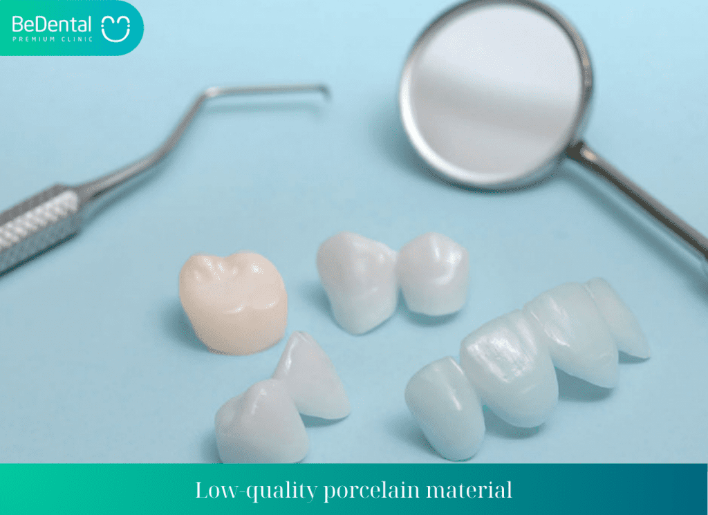 Low quality porcelain material