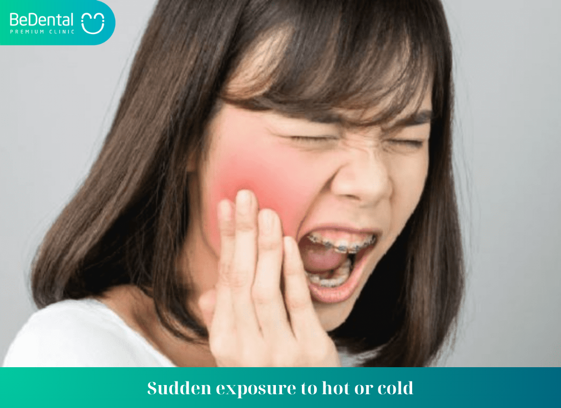 Sudden exposure to hot or cold