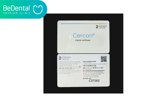 Thẻ bảo hành răng sứ Cercon HT 3 Thẻ bảo hành răng sứ Cercon HT